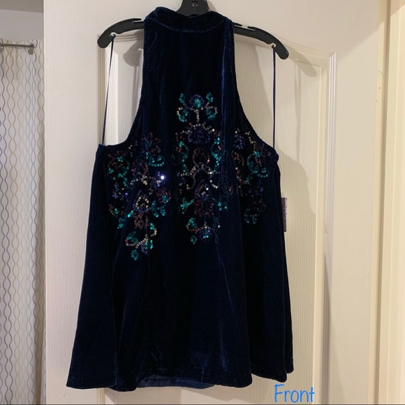 Free people velvet sequin swing dress - Picture 2 of 8